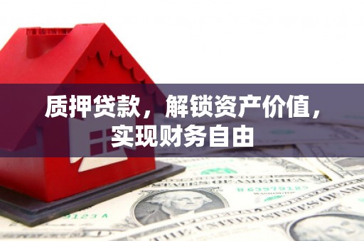 天宁质押贷款，解锁资产价值，实现财务自由