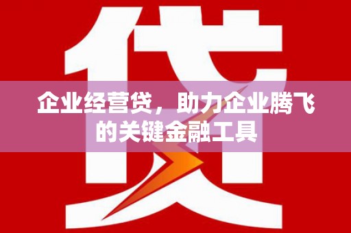 延庆企业经营贷，助力企业腾飞的关键金融工具