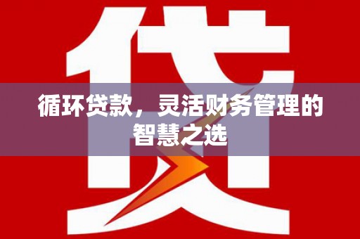 屯溪循环贷款，灵活财务管理的智慧之选
