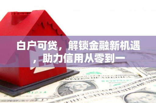 官田白户可贷，解锁金融新机遇，助力信用从零到一