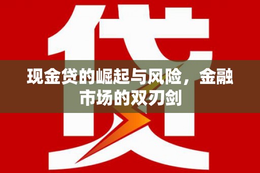 宽甸现金贷的崛起与风险，金融市场的双刃剑