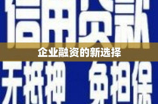 前镇企业融资的新选择