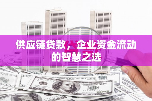 德化供应链贷款，企业资金流动的智慧之选