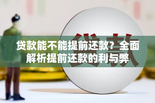 琼中贷款能不能提前还款？全面解析提前还款的利与弊