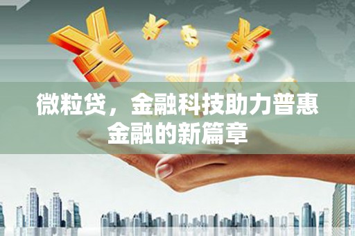 兴平微粒贷，金融科技助力普惠金融的新篇章